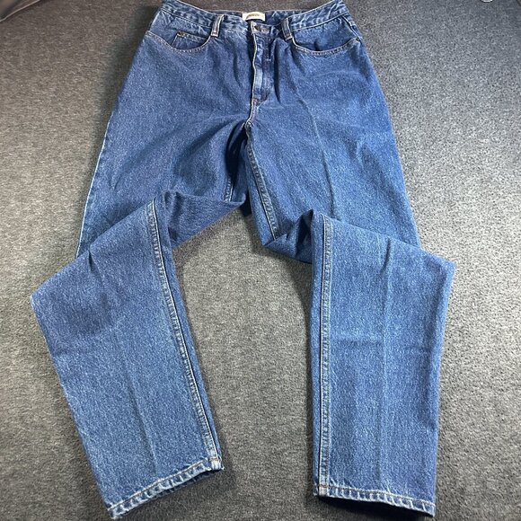 Talbots Denim - vtg womans TALBOTS Mom Jeans Sz 12 Blue High Rise 100% Cotton Straight 90s y2k